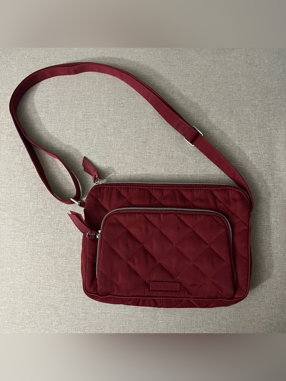 Vera Bradley red quilted crossbody bag